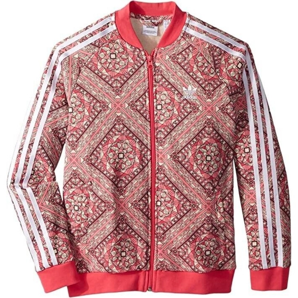 NWT  ADIDAS ORIGINALS SUPERSTAR JUNIOR TRACK TOP  CY2323  multicolor/PINK